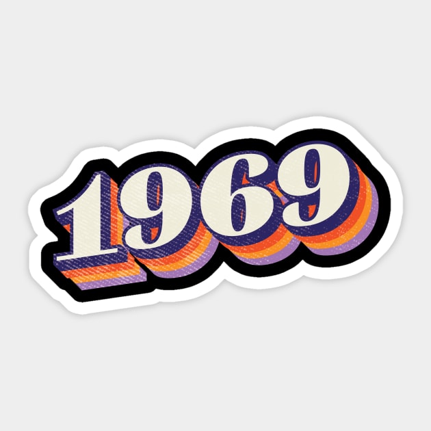 1969 Birthday Year Sticker by Vin Zzep